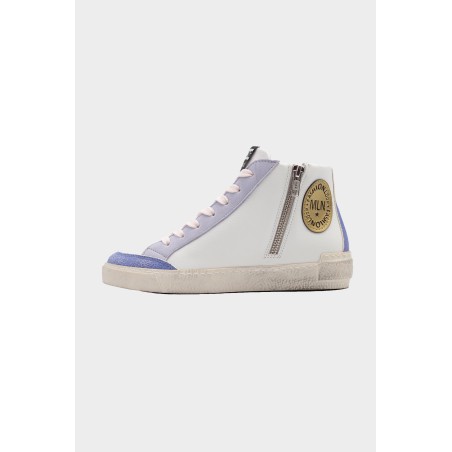 Limited Edition Stitch Detail High Top Trainers | Lilac