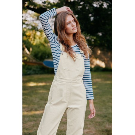 Limited Edition Stretch Corduroy Dungarees | Cream Hot New Item