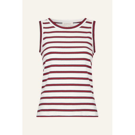 Limited Edition Stripe Tank Top | Cream/Red/Navy Available for Immediate Shipping