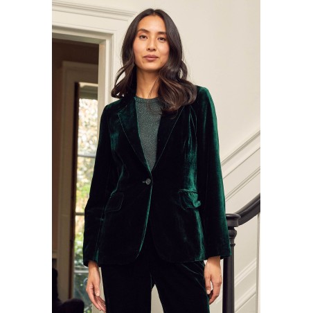 Limited Edition Asha Velvet Blazer | Emerald New Stock