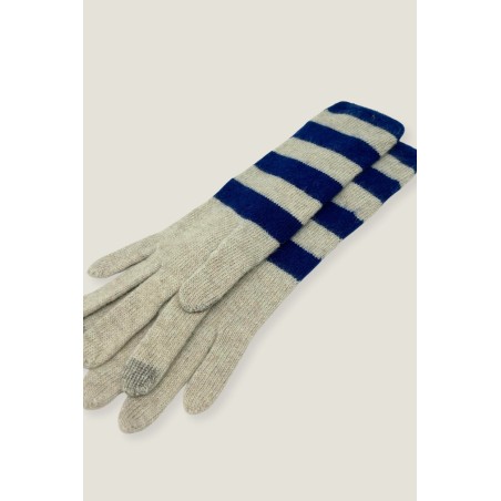 Limited Edition Striped Gloves | Cream/Navy Latest Edition