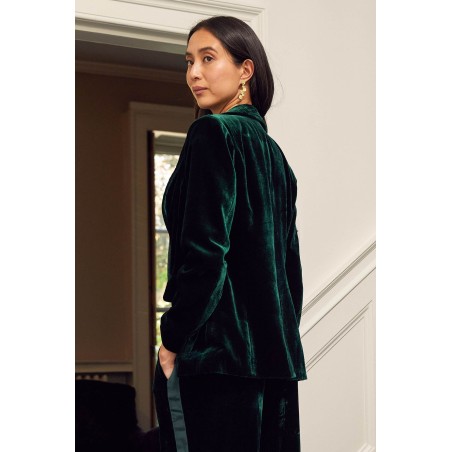 Limited Edition Asha Velvet Blazer | Emerald New Stock