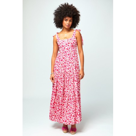 Limited Edition Tabitha Ecovero Viscose Maxi Dress | Cheetah Pink New Release