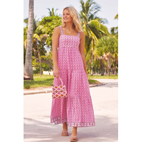 Limited Edition Tabitha Maxi Dress | Pop Flower Pink/White Ready for Shipment