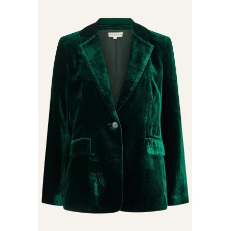 Limited Edition Asha Velvet Blazer | Emerald New Stock