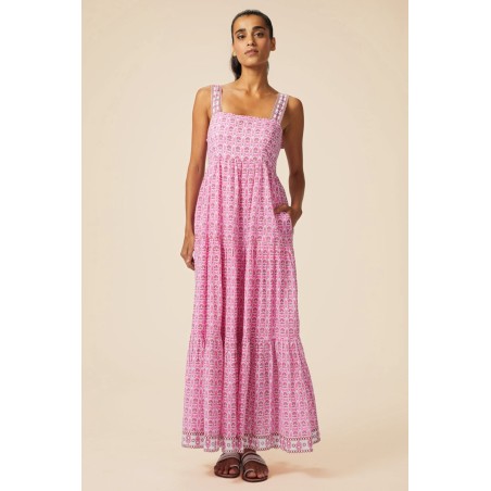 Limited Edition Tabitha Maxi Dress | Pop Flower Pink/White Ready for Shipment