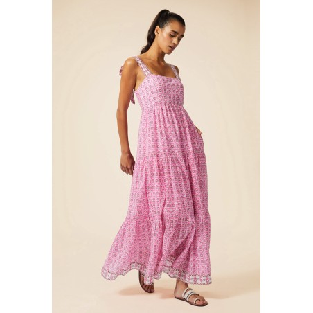 Limited Edition Tabitha Maxi Dress | Pop Flower Pink/White Ready for Shipment