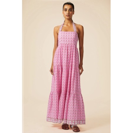 Limited Edition Tabitha Maxi Dress | Pop Flower Pink/White Ready for Shipment