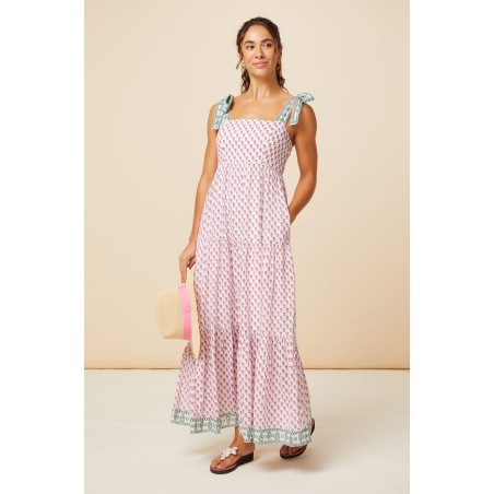 Limited Edition Tabitha Maxi Dress | Fun Flower White/Pink Latest Edition