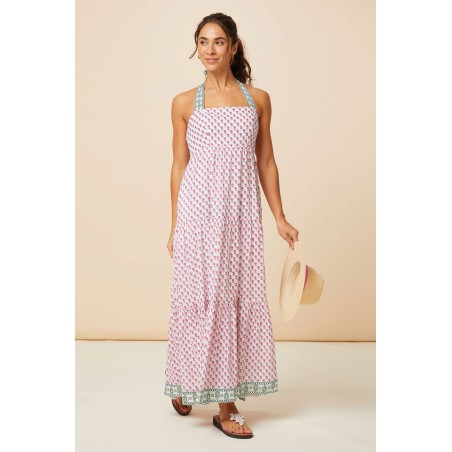 Limited Edition Tabitha Maxi Dress | Fun Flower White/Pink Latest Edition