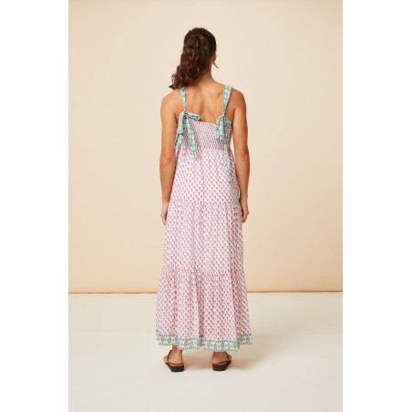 Limited Edition Tabitha Maxi Dress | Fun Flower White/Pink Latest Edition