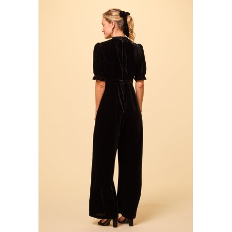 Limited Edition Tallulah Velvet Jumpsuit | Black Immediate Availability