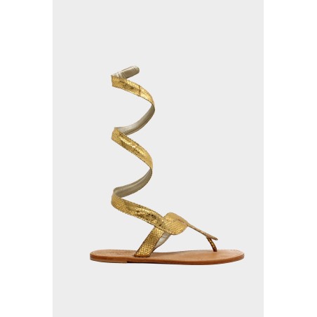 Limited Edition Cobra Wrap Sandals | Gold In Stock