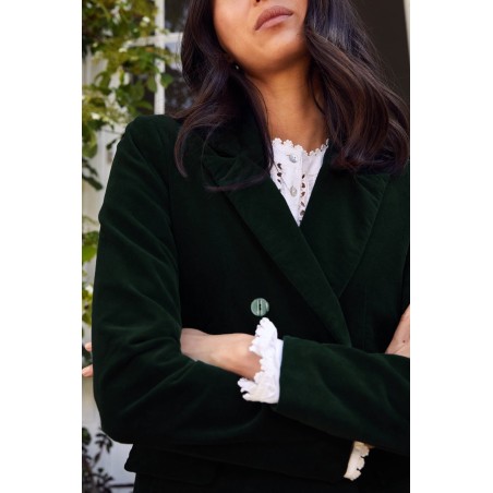 Limited Edition Theresa Stretch Corduroy Blazer | Bottle Green