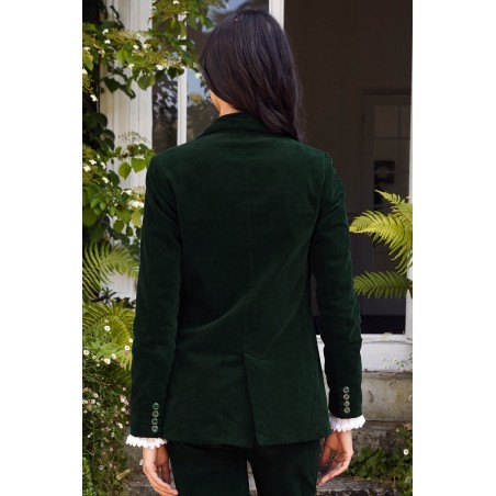 Limited Edition Theresa Stretch Corduroy Blazer | Bottle Green