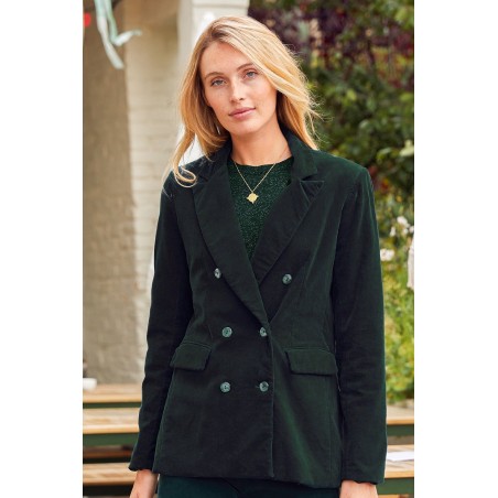 Limited Edition Theresa Stretch Corduroy Blazer | Bottle Green