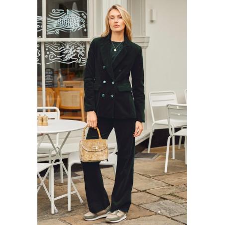 Limited Edition Theresa Stretch Corduroy Blazer | Bottle Green