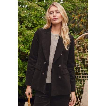 Limited Edition Theresa Stretch Corduroy Blazer | Chocolate Hot New Item