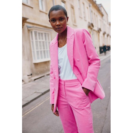 Limited Edition Theresa Stretch Corduroy Blazer | Pink New Stock