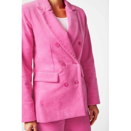 Limited Edition Theresa Stretch Corduroy Blazer | Pink New Stock