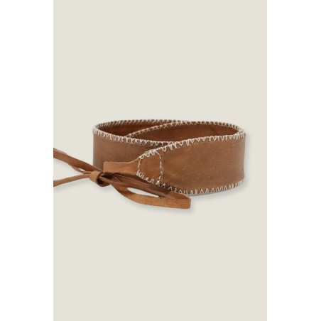 Limited Edition Tie Leather Belt | Tan Just In