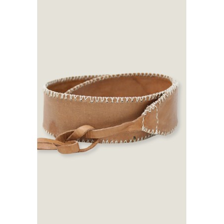 Limited Edition Tie Leather Belt | Tan Just In