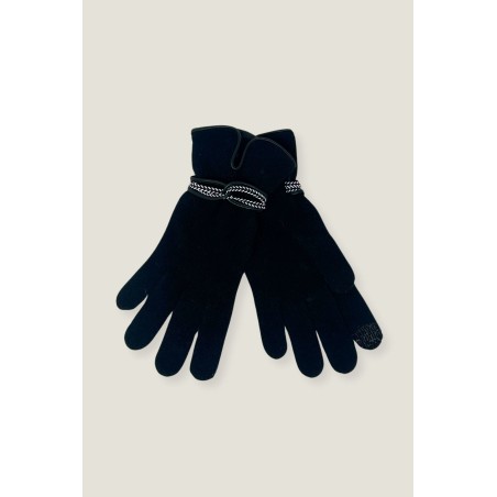 Limited Edition Touchscreen Wool & Cashmere Blend Gloves | Black/White Available for Immediate Shipping