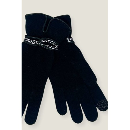 Limited Edition Touchscreen Wool & Cashmere Blend Gloves | Black/White Available for Immediate Shipping