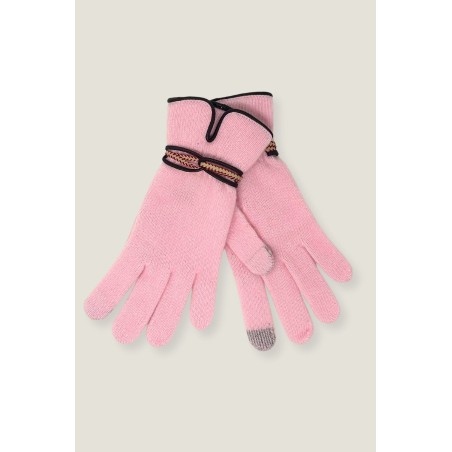 Limited Edition Touchscreen Wool & Cashmere Blend Gloves | Light Pink/Red Fresh Release