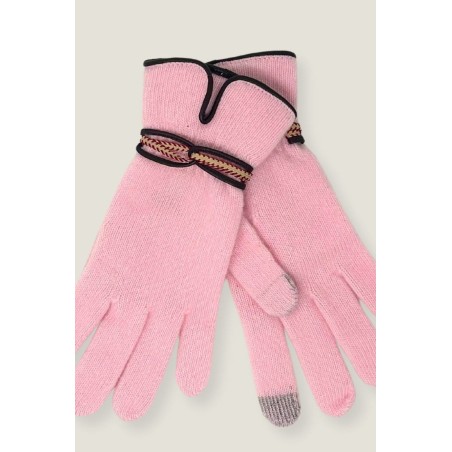 Limited Edition Touchscreen Wool & Cashmere Blend Gloves | Light Pink/Red Fresh Release