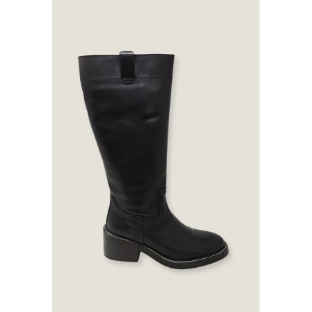 Limited Edition Trento Knee High Leather Boot | Black Immediate Availability