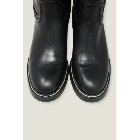 Limited Edition Trento Knee High Leather Boot | Black Immediate Availability