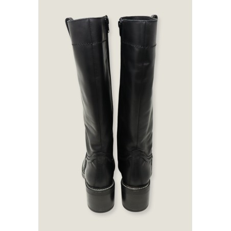 Limited Edition Trento Knee High Leather Boot | Black Immediate Availability