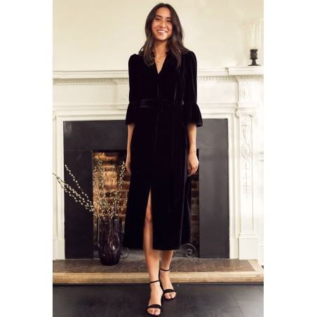 Limited Edition Astrid Velvet Dress | Black Latest Edition