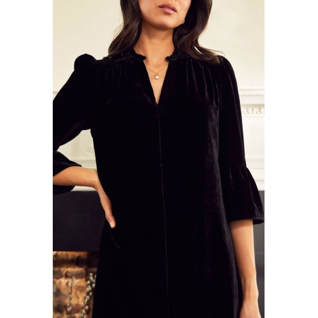 Limited Edition Astrid Velvet Dress | Black Latest Edition