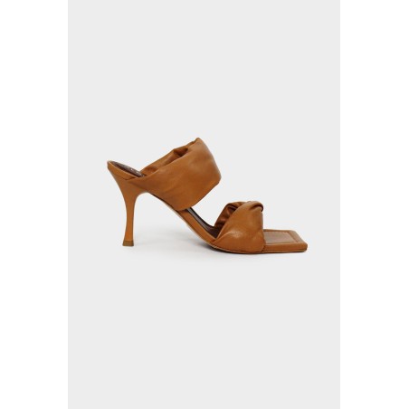 Limited Edition Twist Strap Sandals | Camel Immediate Availability