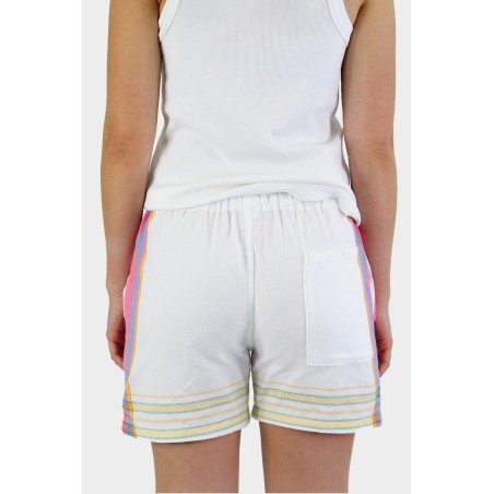 Limited Edition Kikoy Short Shorts | White/Pink In Stock