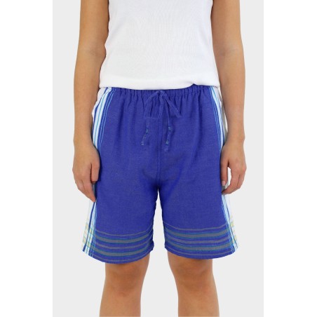 Limited Edition Unisex Kikoy Shorts | Cobalt Blue/Blue Available for Immediate Shipping