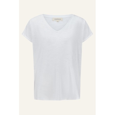 Limited Edition V-Neck Cotton T-shirt | White Immediate Availability