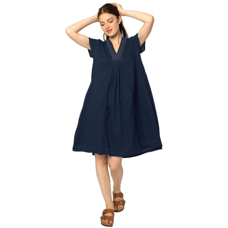 Limited Edition V Neck Swing Dress | Navy Hot New Item