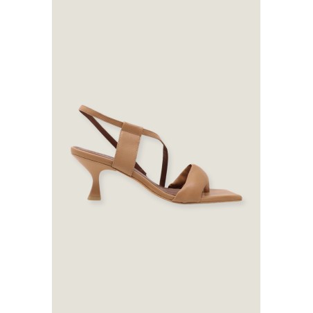 Limited Edition Asymmetric Leather Sandals | Camel Fresh Release