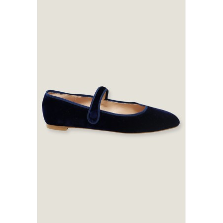 Limited Edition Velvet Mary Jane | Navy