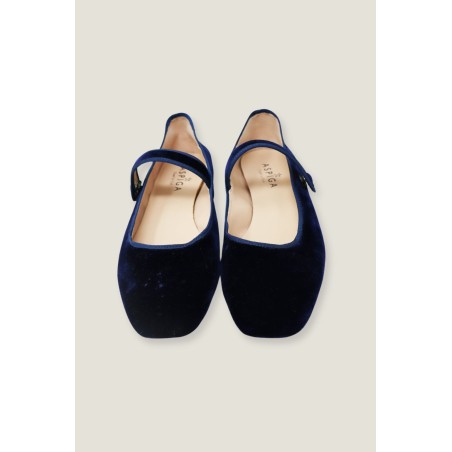 Limited Edition Velvet Mary Jane | Navy