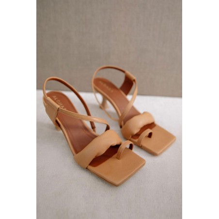 Limited Edition Asymmetric Leather Sandals | Camel Fresh Release