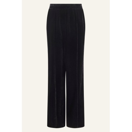 Limited Edition Velvet Side Stripe Trousers | Black On Hand Now