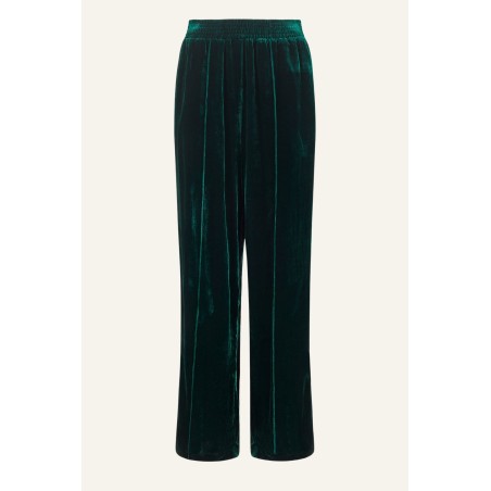 Limited Edition Velvet Side Stripe Trousers | Emerald Fresh Release