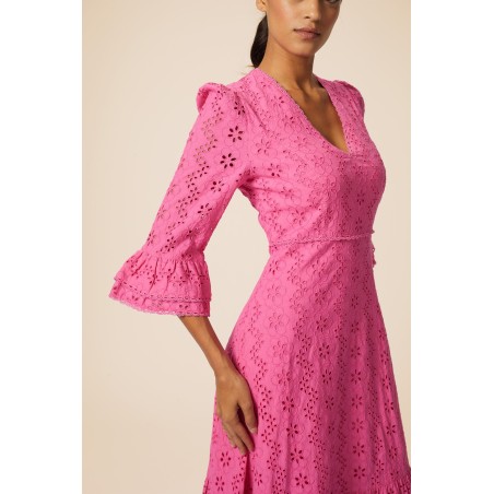 Limited Edition Victoria Broderie Dress | Hot Pink Hot New Item