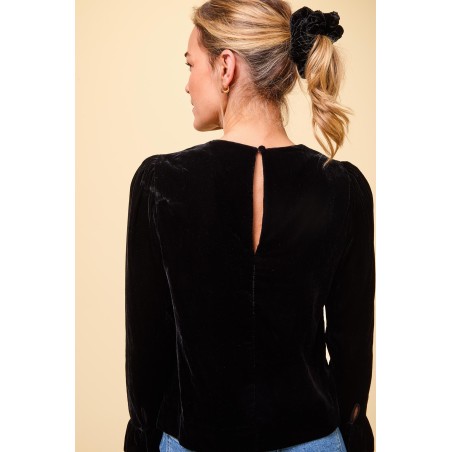 Limited Edition Victoria Velvet Top | Black Immediate Availability