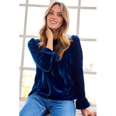 Limited Edition Victoria Velvet Top | Blue Sapphire Just Launched