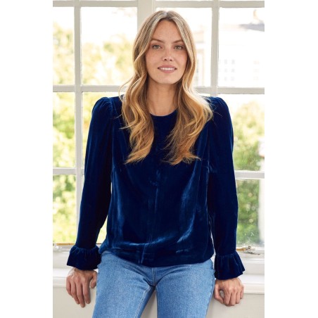 Limited Edition Victoria Velvet Top | Blue Sapphire Just Launched